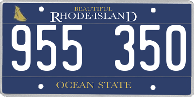RI license plate 955350