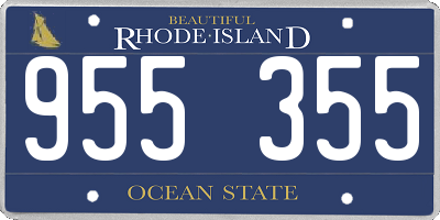 RI license plate 955355