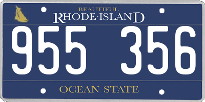 RI license plate 955356