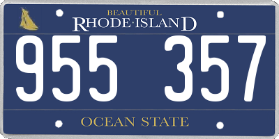 RI license plate 955357