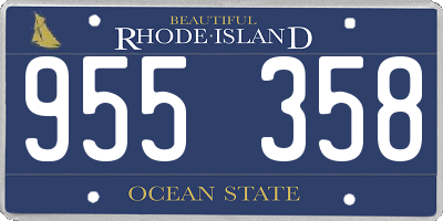 RI license plate 955358