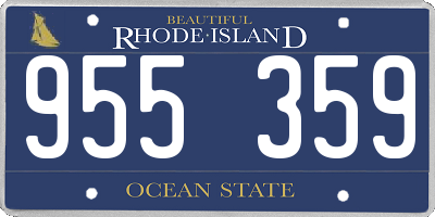 RI license plate 955359
