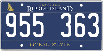 RI license plate 955363
