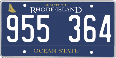 RI license plate 955364