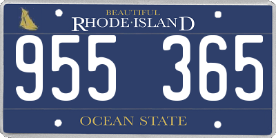 RI license plate 955365