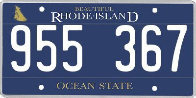 RI license plate 955367