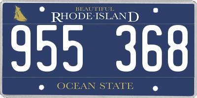 RI license plate 955368