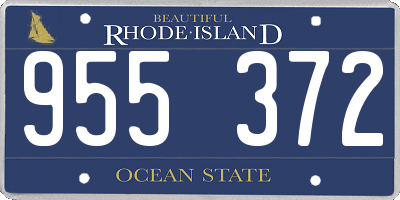 RI license plate 955372