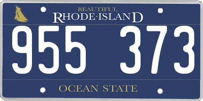 RI license plate 955373