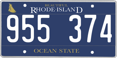 RI license plate 955374