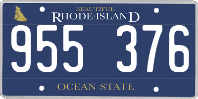 RI license plate 955376