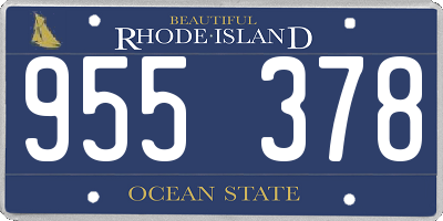 RI license plate 955378