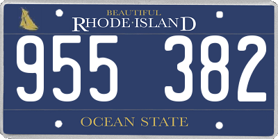 RI license plate 955382