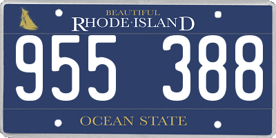 RI license plate 955388
