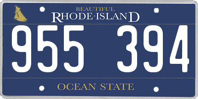RI license plate 955394