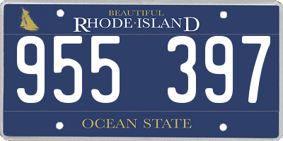 RI license plate 955397
