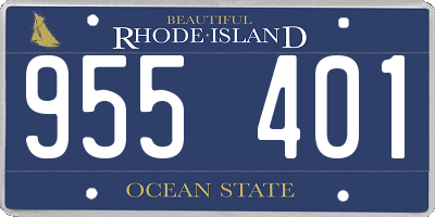 RI license plate 955401