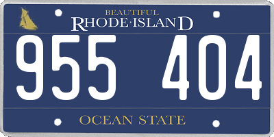 RI license plate 955404