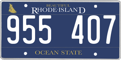 RI license plate 955407