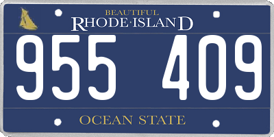 RI license plate 955409