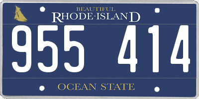 RI license plate 955414