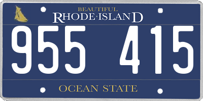 RI license plate 955415