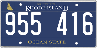 RI license plate 955416
