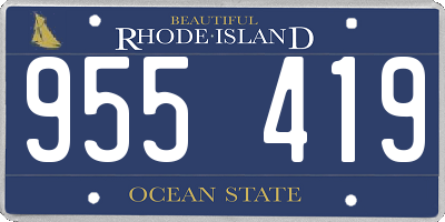 RI license plate 955419