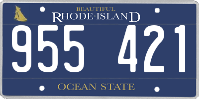 RI license plate 955421