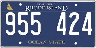 RI license plate 955424