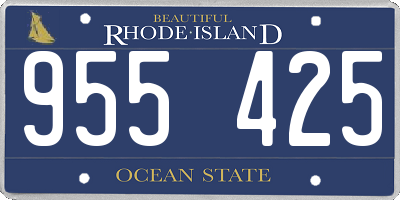 RI license plate 955425