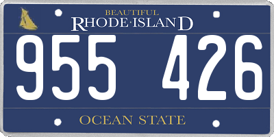 RI license plate 955426