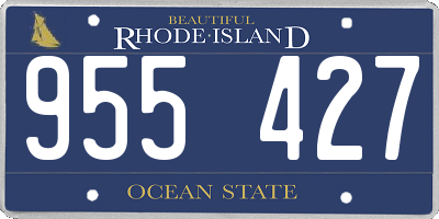 RI license plate 955427