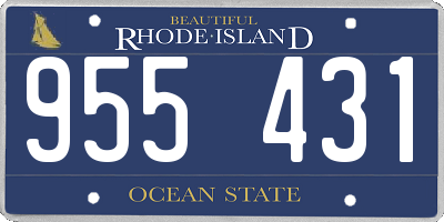 RI license plate 955431