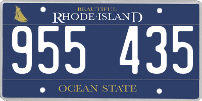 RI license plate 955435