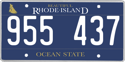 RI license plate 955437