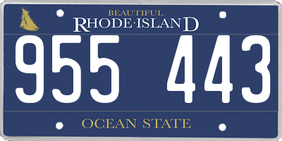 RI license plate 955443