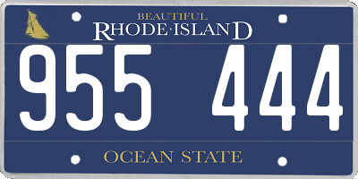RI license plate 955444