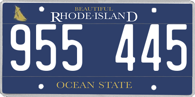 RI license plate 955445