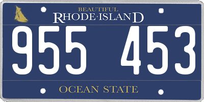 RI license plate 955453