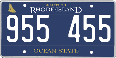 RI license plate 955455