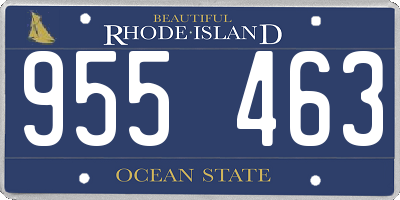 RI license plate 955463