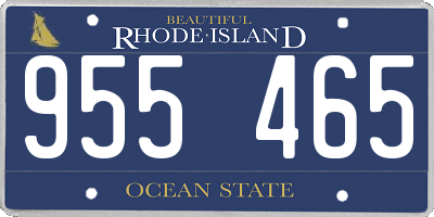 RI license plate 955465