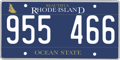 RI license plate 955466