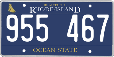 RI license plate 955467