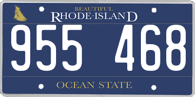 RI license plate 955468