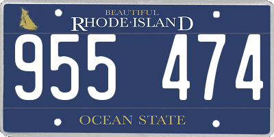 RI license plate 955474
