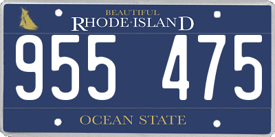 RI license plate 955475