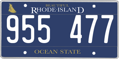 RI license plate 955477
