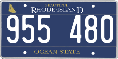 RI license plate 955480